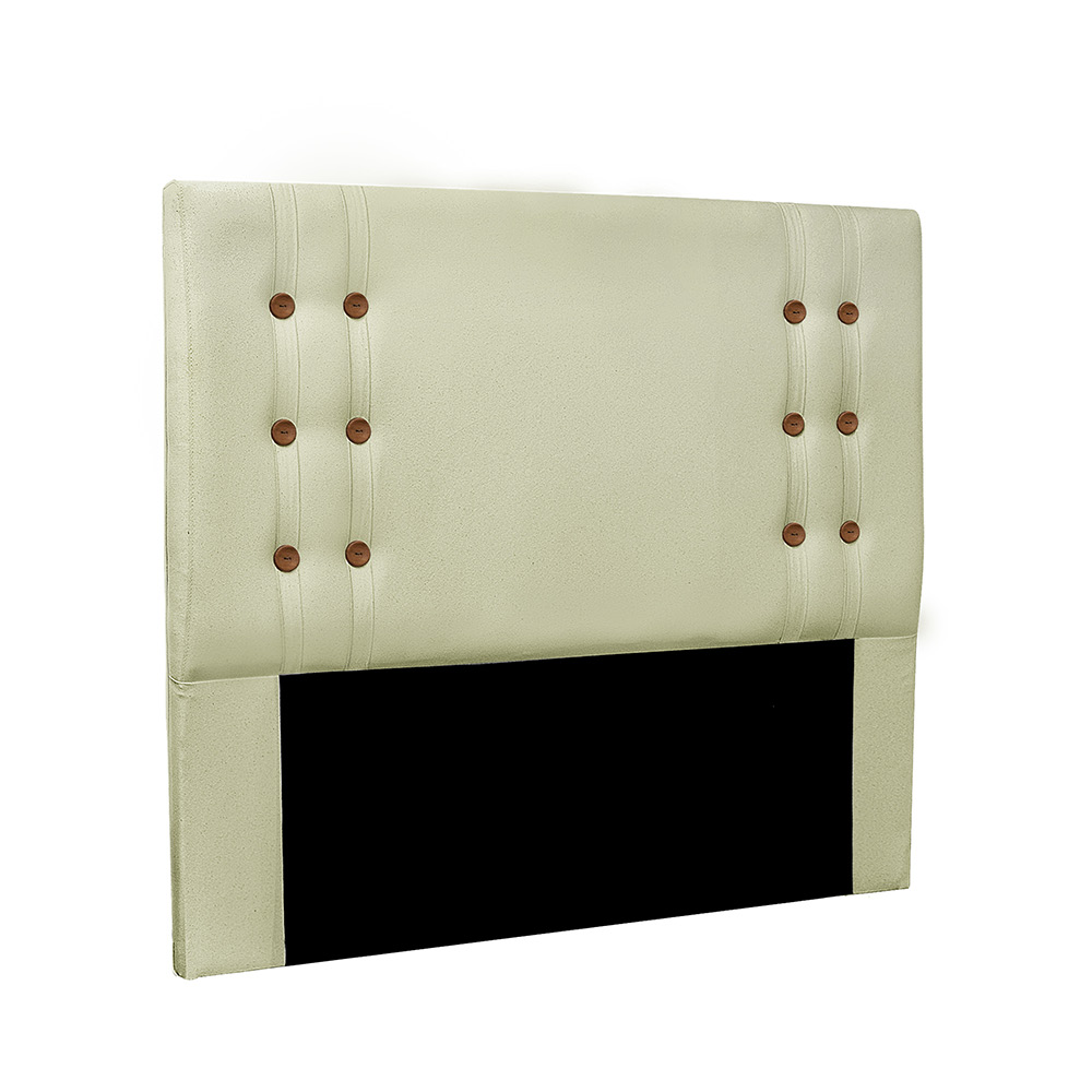 Cabeceira Gênova Para Cama Box Solteiro 90 cm Linho Rustico Natural - D'Rossi