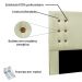 Cabeceira Gênova Para Cama Box Solteiro 90 cm Linho Rustico Natural - D'Rossi