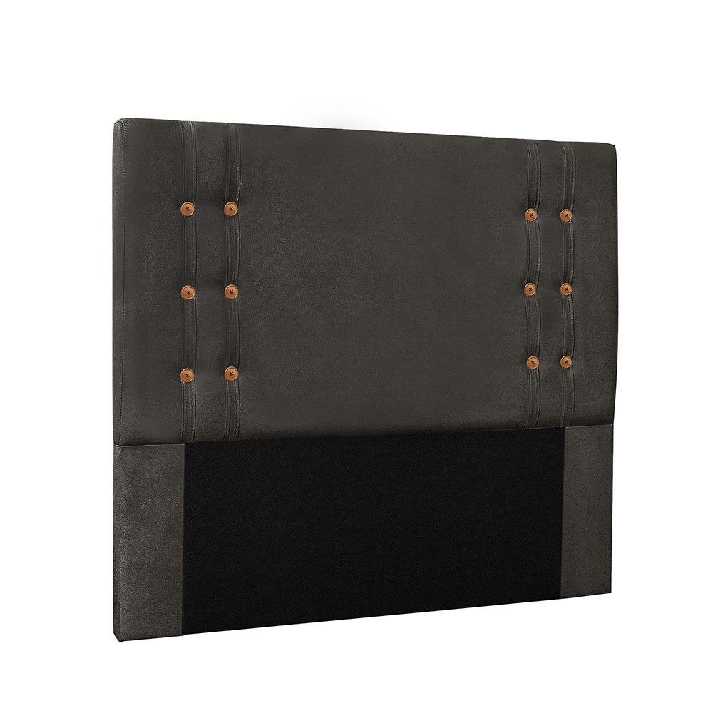 Cabeceira Gênova Para Cama Box Solteiro 90 cm Suede Cinza - D'Rossi