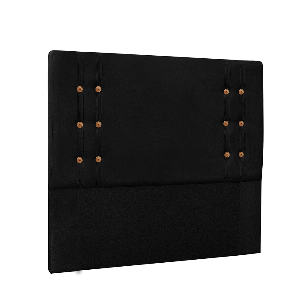 Cabeceira Gênova Para Cama Box Solteiro 90 cm Suede Preto - D'Rossi