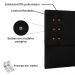 Cabeceira Gênova Para Cama Box Solteiro 90 cm Suede Preto - D'Rossi