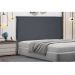 Cabeceira Garden Para Cama Box King 195 cm Suede Cinza - D'Rossi