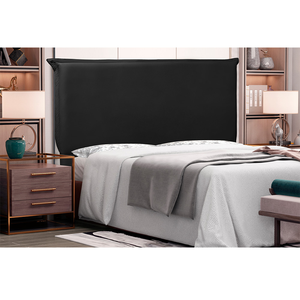 Cabeceira Garden Para Cama Box Queen 160 cm Corino Preto - D'Rossi