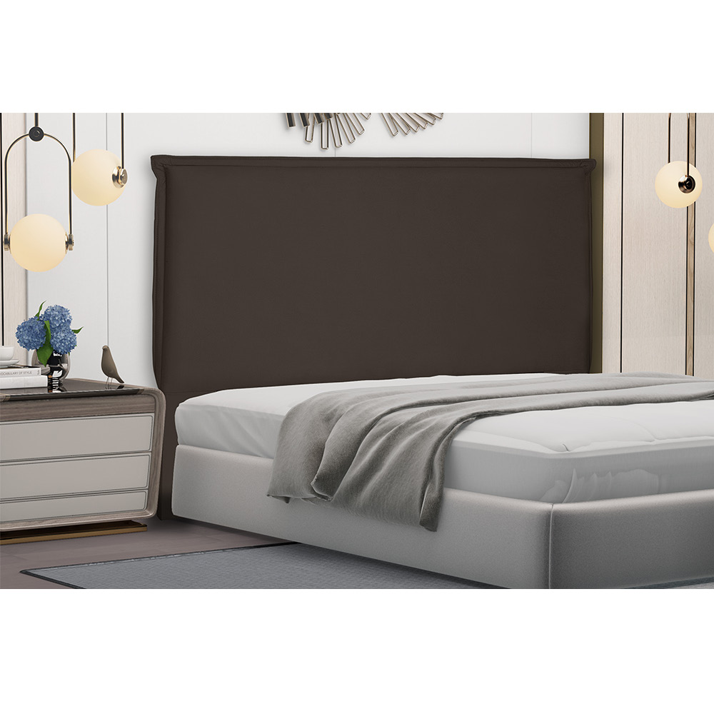 Cabeceira Garden Para Cama Box Queen 160 cm Suede Café - D'Rossi