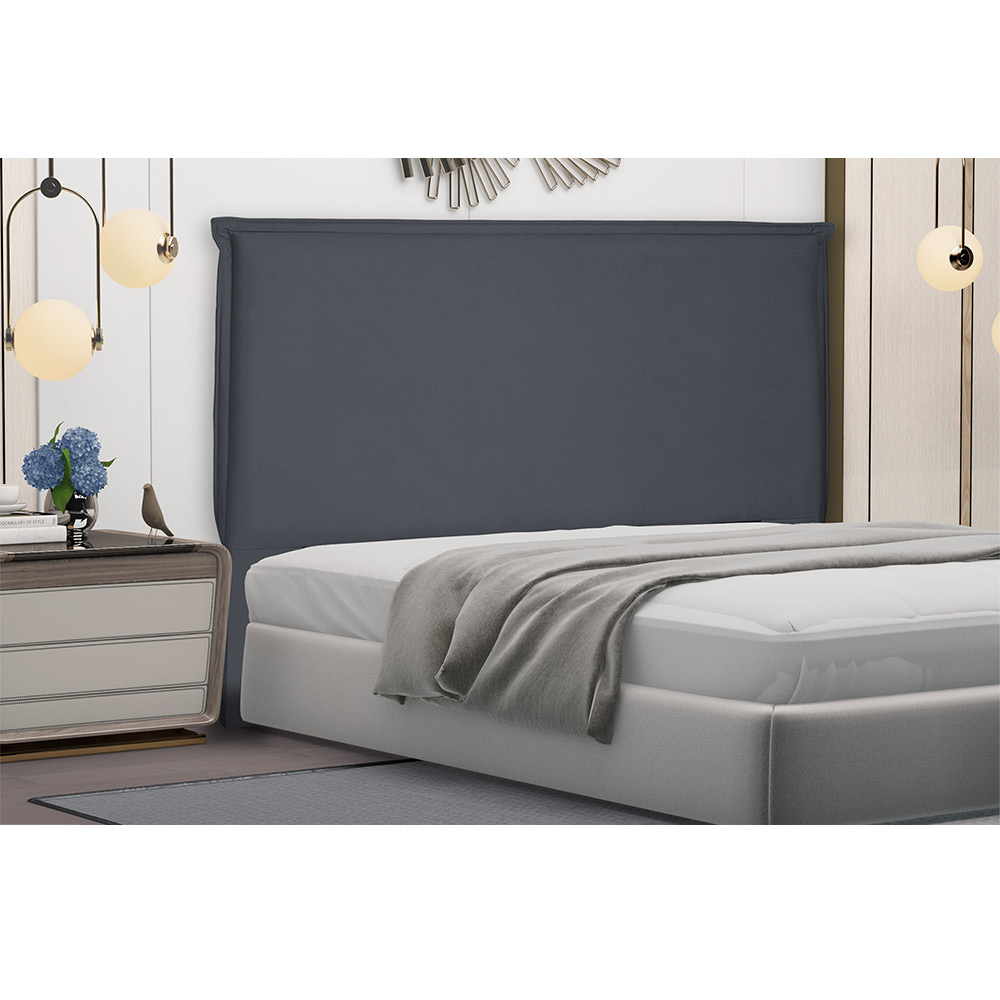 Cabeceira Garden Para Cama Box Queen 160 cm Suede Cinza - D'Rossi