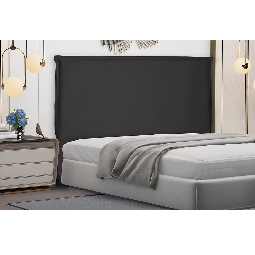 Cabeceira Garden Para Cama Box Queen 160 cm Suede Preto - D'Rossi