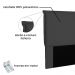 Cabeceira Garden Para Cama Box Queen 160 cm Suede Preto - D'Rossi