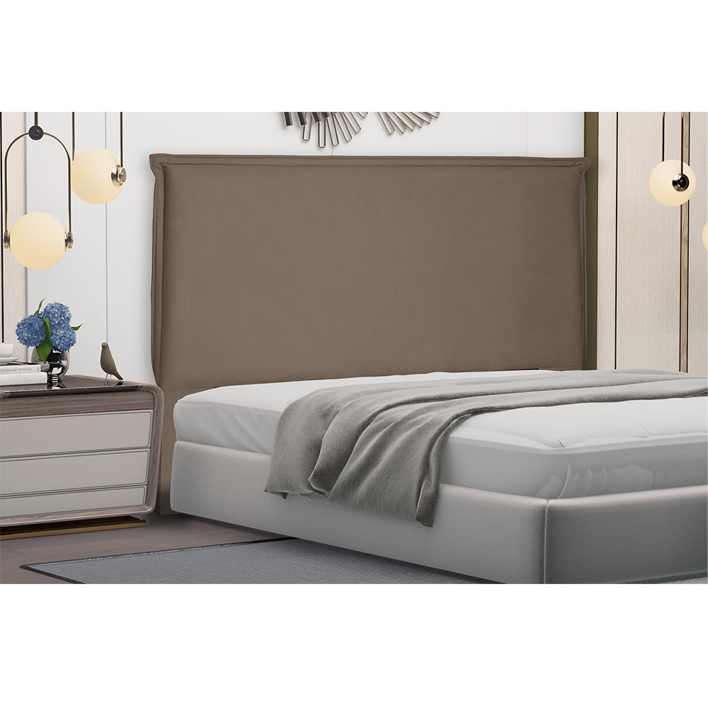 Cabeceira Garden Para Cama Box Solteiro 90 cm Suede Caramelo - D'Rossi