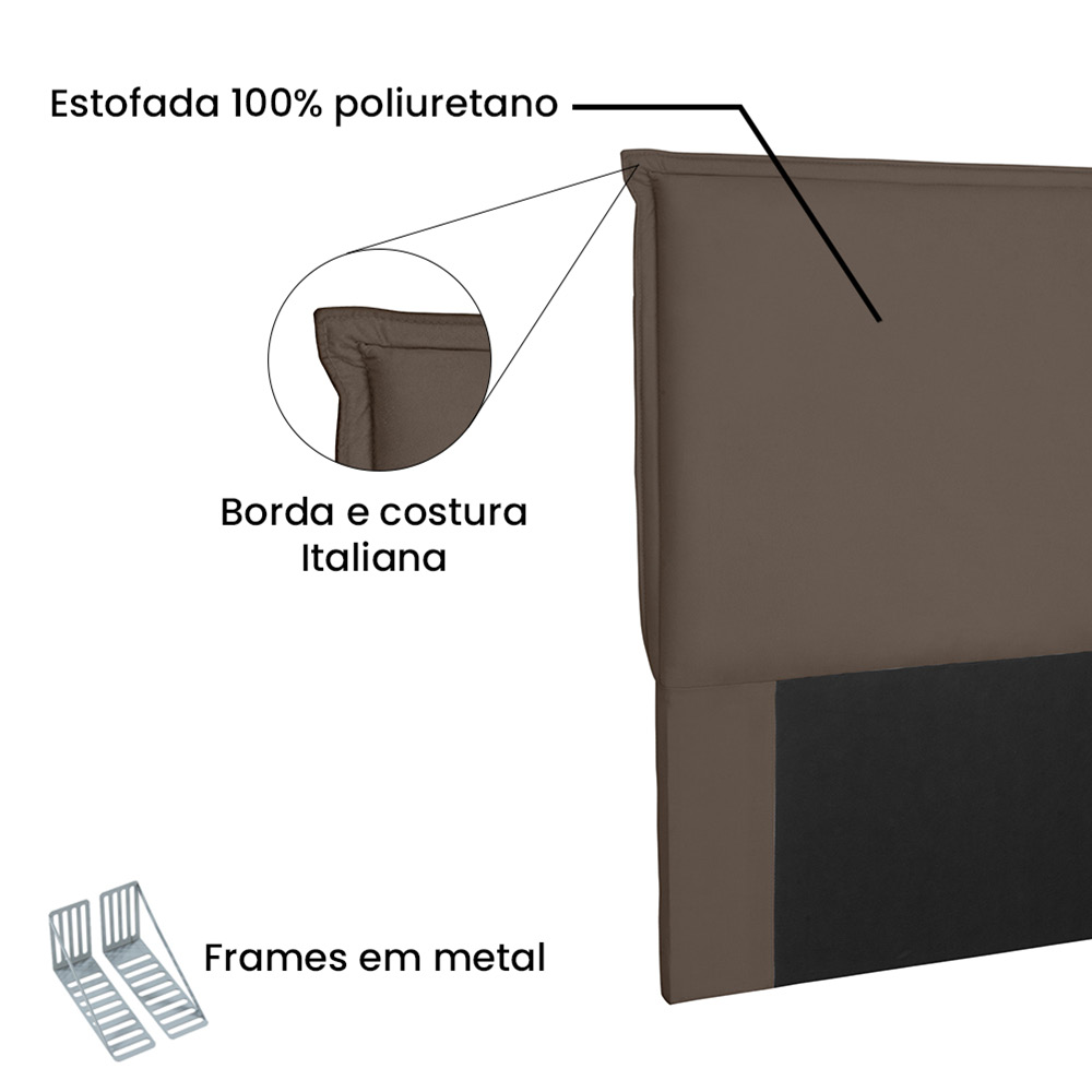 Cabeceira Garden Para Cama Box Solteiro 90 cm Suede Caramelo - D'Rossi