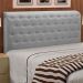 Cabeceira Giovana Cama Box Solteiro 90 cm Suede Cinza - D'Rossi