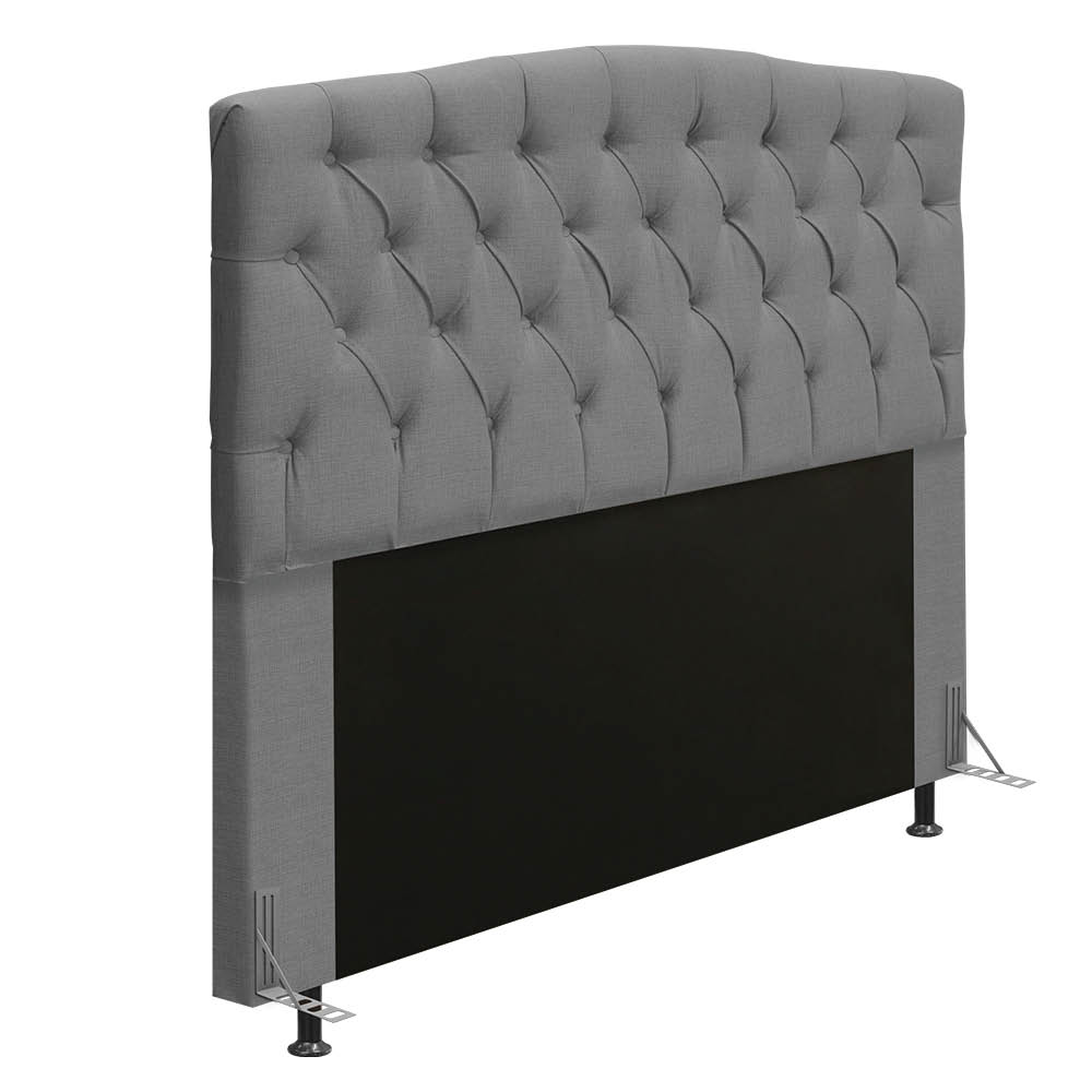 Cabeceira Greta Para Cama Box Casal 140 cm Linho Cinza - D'Rossi