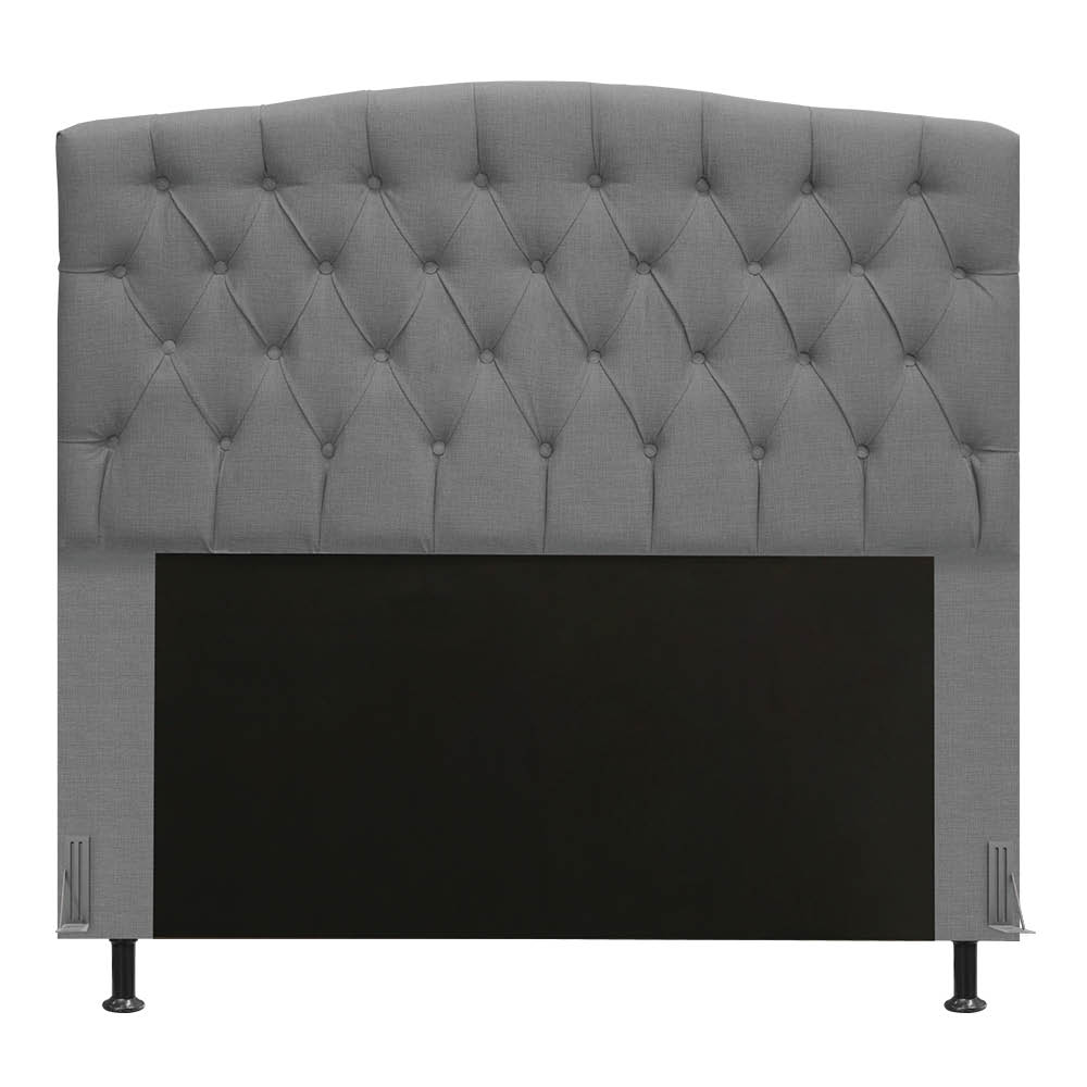 Cabeceira Greta Para Cama Box Casal 140 cm Linho Cinza - D'Rossi