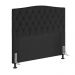 Cabeceira Greta Para Cama Box King 195 cm Suede Preto - D'Rossi