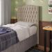 Cabeceira Greta Para Cama Box Solteiro 90 cm Suede - D'Rossi