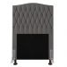 Cabeceira Greta Para Cama Box Solteiro 90 cm Suede Grafite - D'Rossi