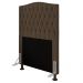 Cabeceira Greta Para Cama Box Solteiro 90 cm Suede Marrom - D'Rossi