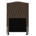 Cabeceira Greta Para Cama Box Solteiro 90 cm Suede Marrom - D'Rossi