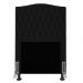 Cabeceira Greta Para Cama Box Solteiro 90 cm Suede Preto - D'Rossi
