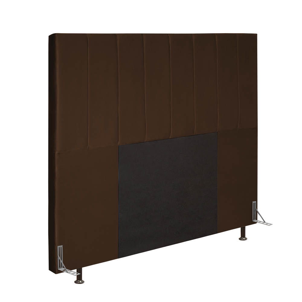 Cabeceira Jade Para Cama Box Casal 140 cm Veludo Marrom - D'Rossi