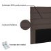 Cabeceira La Italiana Para Cama Box Casal 140 cm Suede Café - D'Rossi