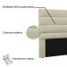 Cabeceira La Italiana Para Cama Box Solteiro 90 cm Corino - D'Rossi