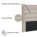 Cabeceira La Italiana Para Cama Box Solteiro 90 cm Suede - D'Rossi