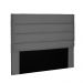Cabeceira La Italiana Para Cama Box Solteiro 90 cm Suede Cinza- D'Rossi