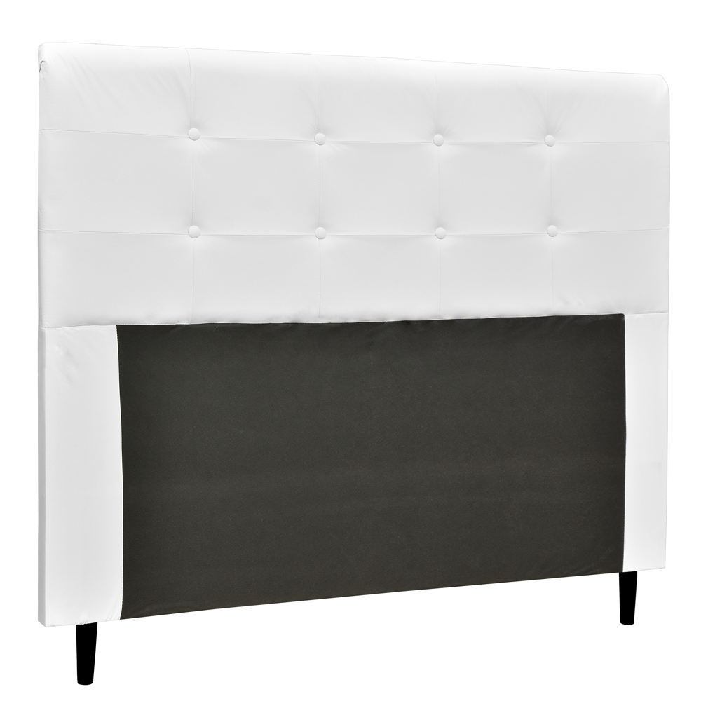 Cabeceira Luna Para Cama Box Casal 140 cm Corino Branco - D'Rossi