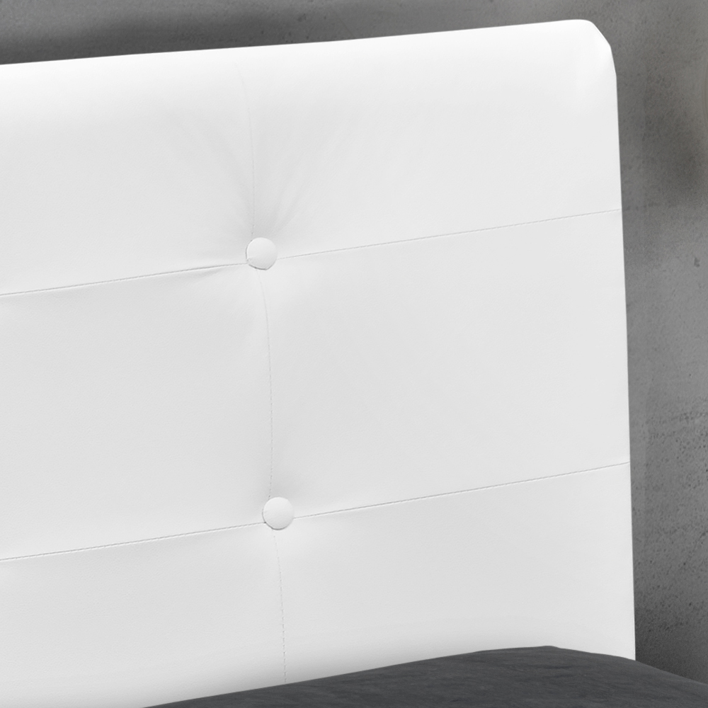 Cabeceira Luna Para Cama Box Casal 140 cm Corino Branco - D'Rossi