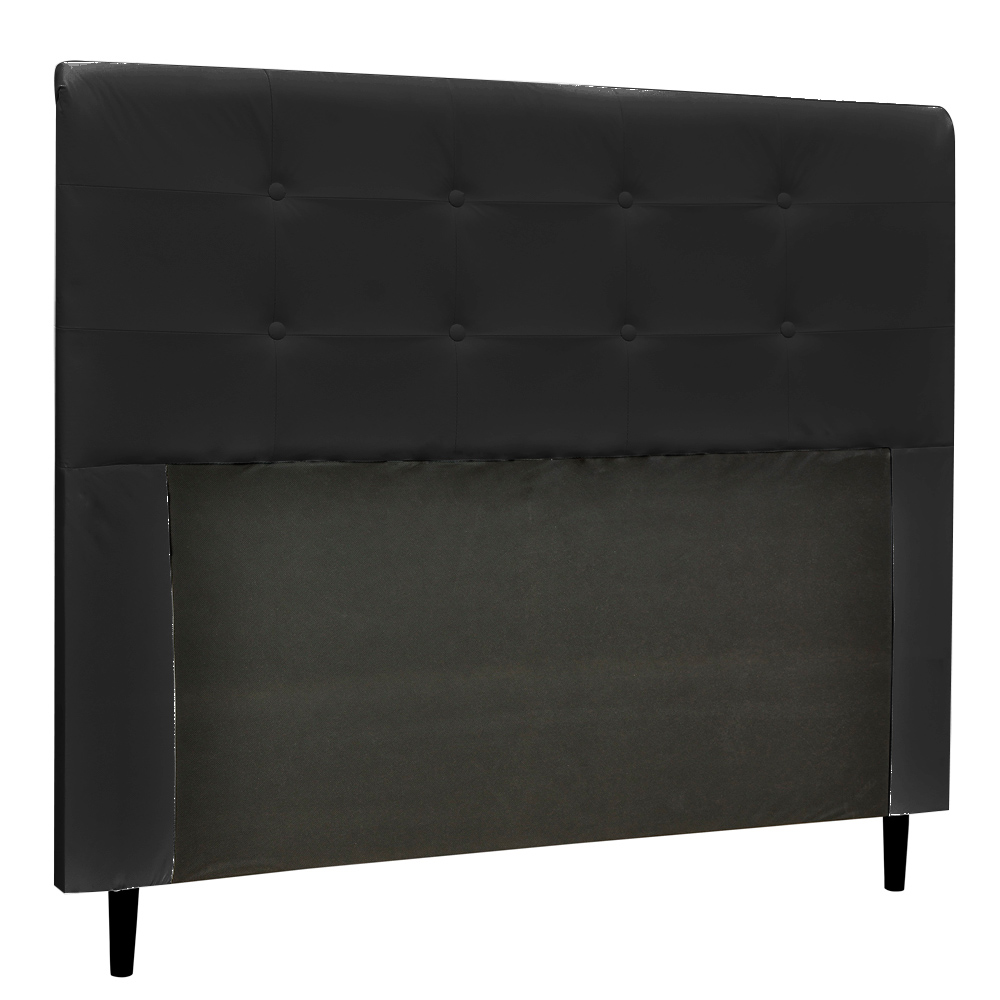 Cabeceira Luna Para Cama Box Casal 140 cm Corino Preto - D'Rossi