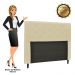Cabeceira Luna Para Cama Box Queen 160 cm Corino Bege - D'Rossi