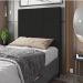 Cabeceira Luna Para Cama Box Solteiro 90 cm Corino Preto - D'Rossi