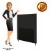 Cabeceira Luna Para Cama Box Solteiro 90 cm Corino Preto - D'Rossi