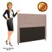 Cabeceira Luna para Cama Box Casal 140 cm Suede D'Rossi