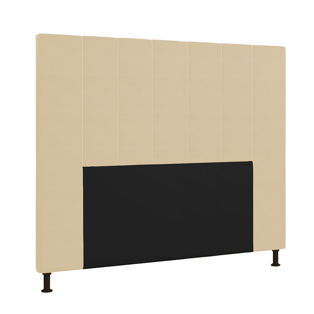 Cabeceira Malibu Para Cama Box Casal 140 cm Corino Bege - D'Rossi