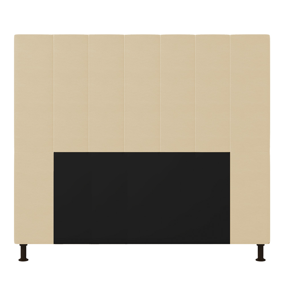Cabeceira Malibu Para Cama Box Casal 140 cm Corino Bege - D'Rossi