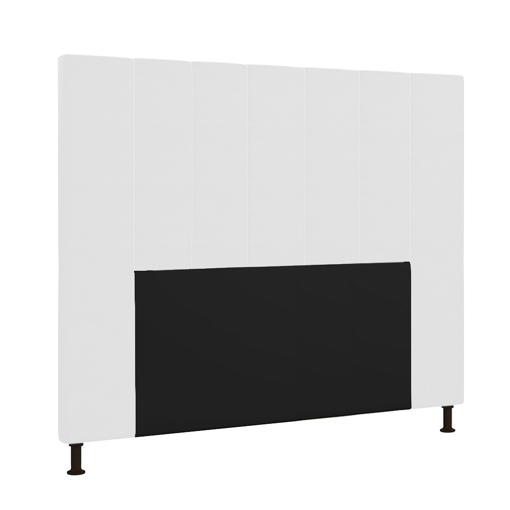 Cabeceira Malibu Para Cama Box Casal 140 cm Corino Branco - D'Rossi