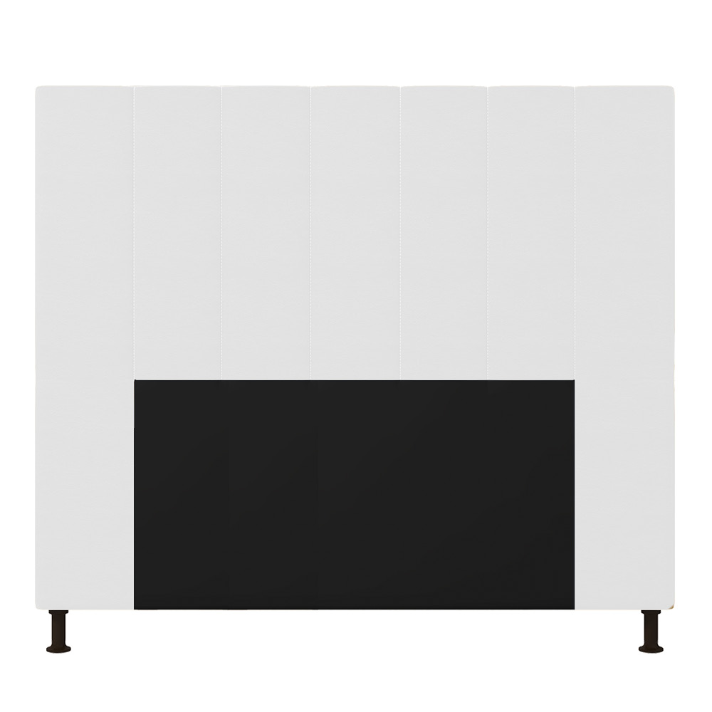 Cabeceira Malibu Para Cama Box Casal 140 cm Corino Branco - D'Rossi