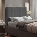 Cabeceira Malibu Para Cama Box Casal 140 cm Suede Grafite - D'Rossi