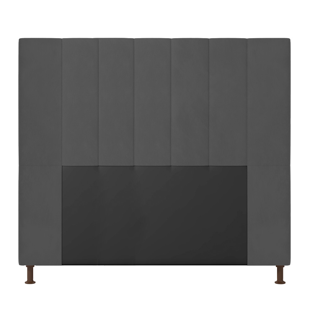 Cabeceira Malibu Para Cama Box Casal 140 cm Suede Grafite - D'Rossi