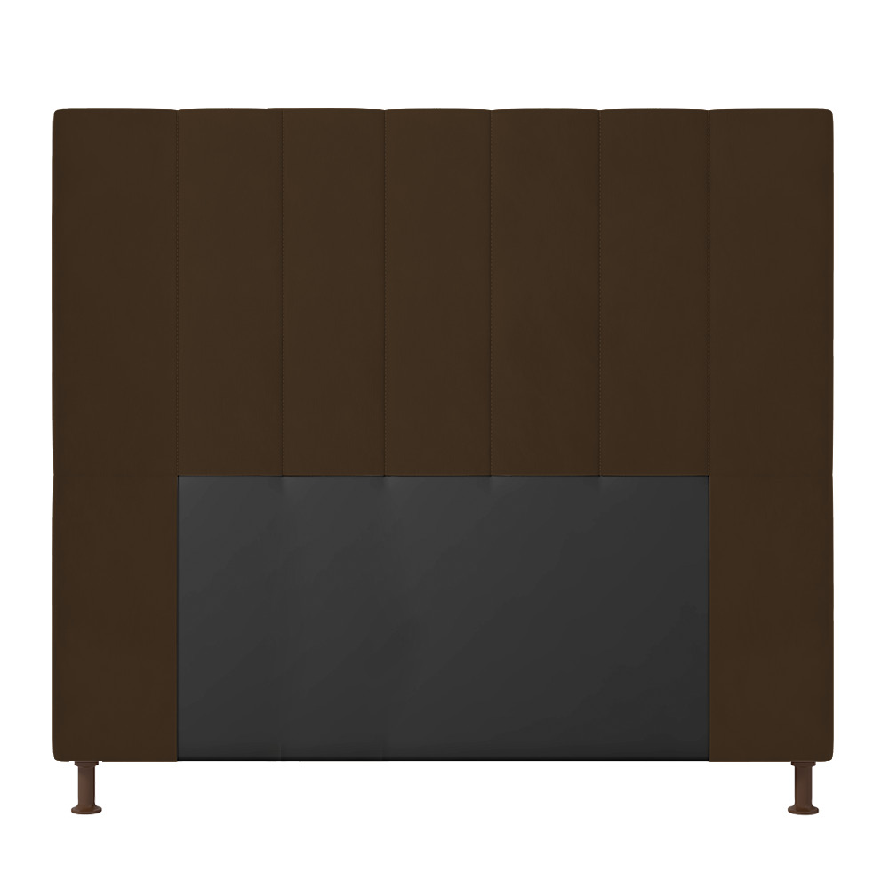 Cabeceira Malibu Para Cama Box Casal 140 cm Suede Marrom - D'Rossi