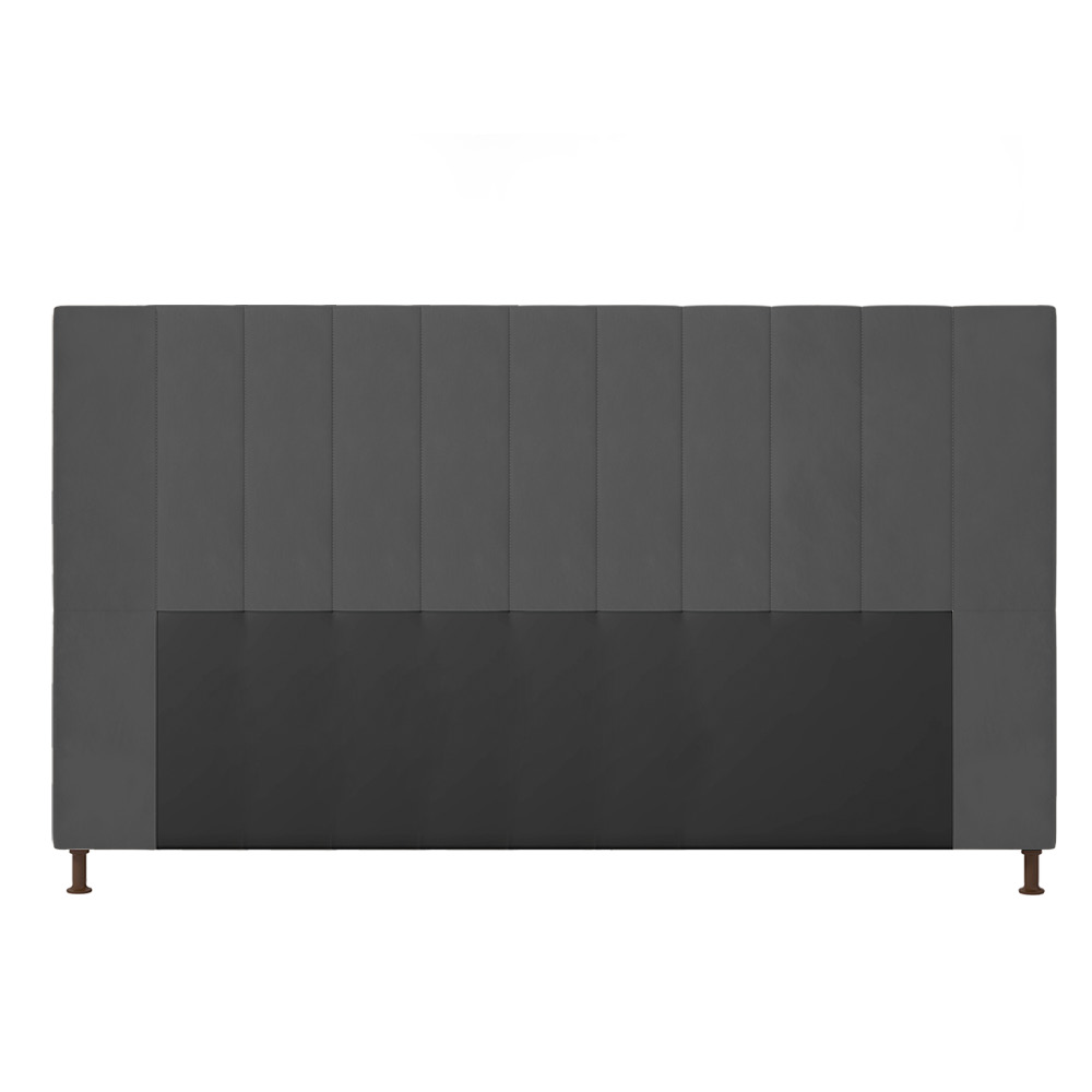 Cabeceira Malibu Para Cama Box King 195 cm Suede Grafite - D'Rossi