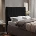 Cabeceira Malibu Para Cama Box King 195 cm Suede Preto - D'Rossi