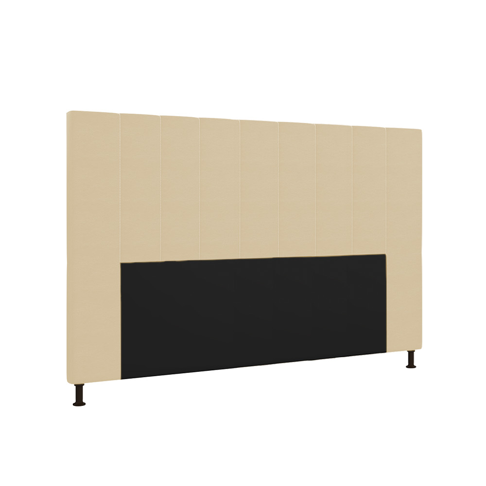 Cabeceira Malibu Para Cama Box Queen 160 cm Corino Bege - D'Rossi
