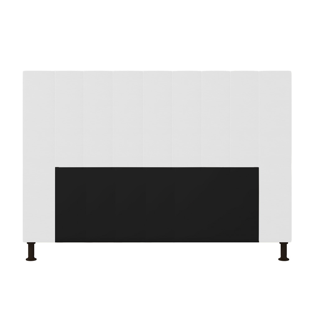 Cabeceira Malibu Para Cama Box Queen 160 cm Corino Branco - D'Rossi