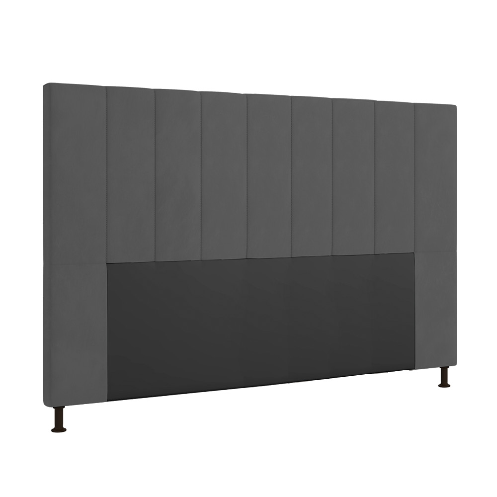 Cabeceira Malibu Para Cama Box Queen 160 cm Suede Grafite - D'Rossi