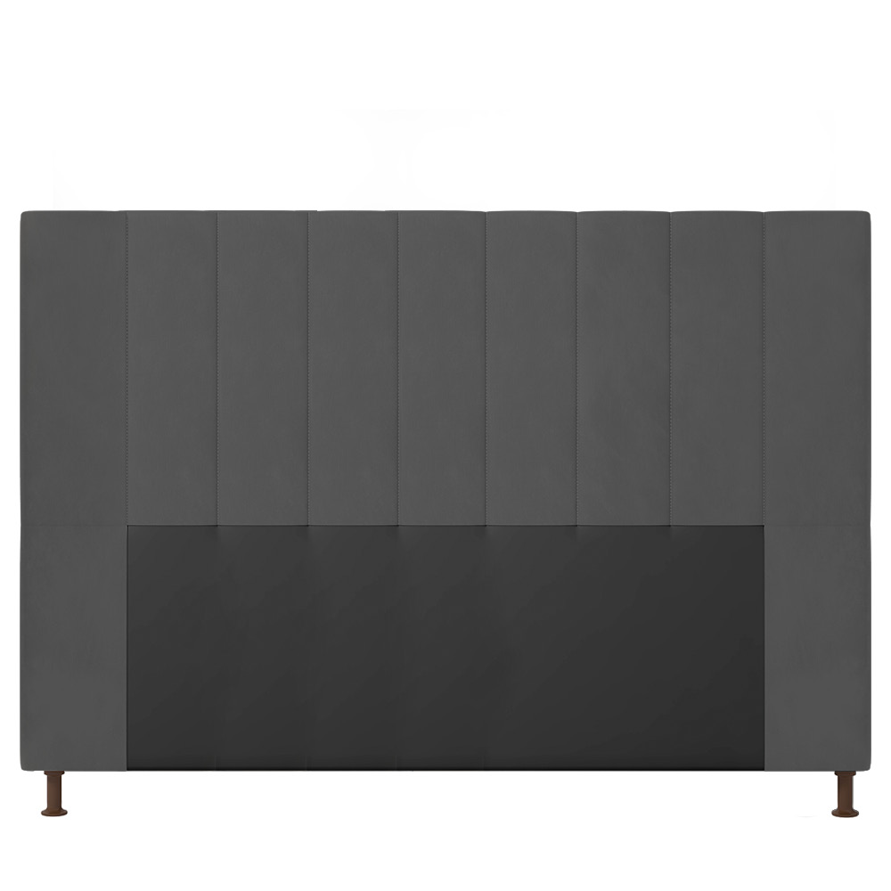 Cabeceira Malibu Para Cama Box Queen 160 cm Suede Grafite - D'Rossi