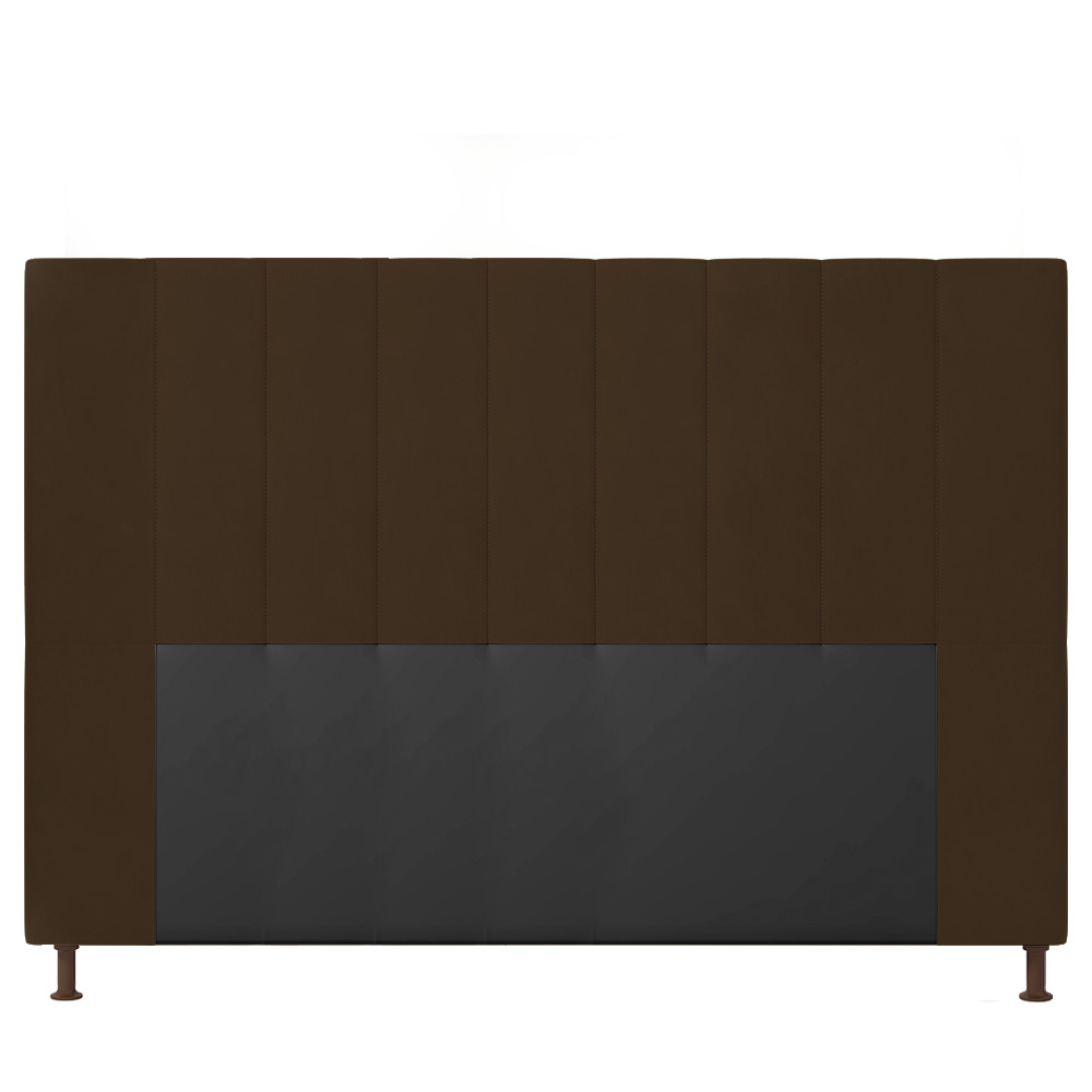 Cabeceira Malibu Para Cama Box Queen 160 cm Suede Marrom - D'Rossi