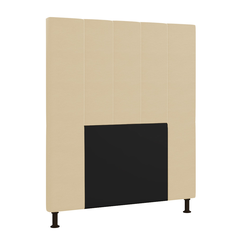 Cabeceira Malibu Para Cama Box Solteiro 90 cm Corino Bege - D'Rossi