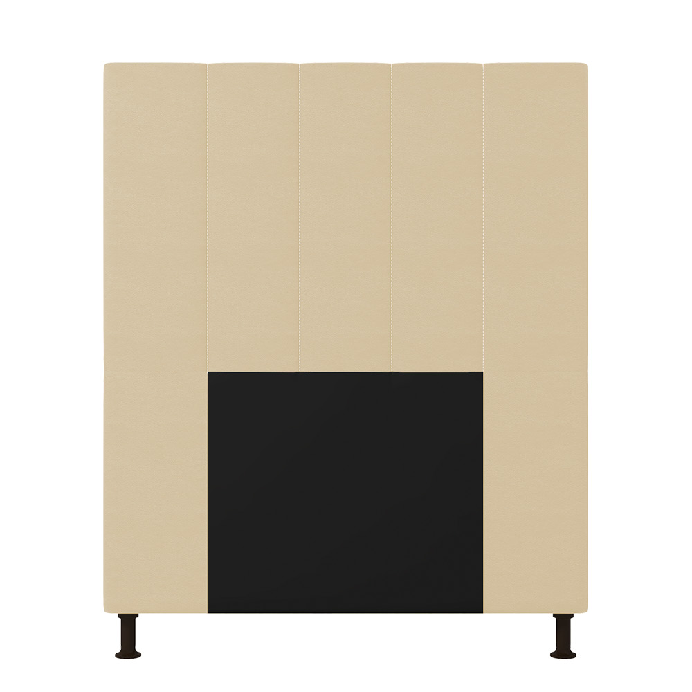 Cabeceira Malibu Para Cama Box Solteiro 90 cm Corino Bege - D'Rossi